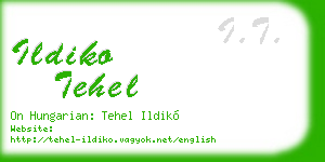 ildiko tehel business card